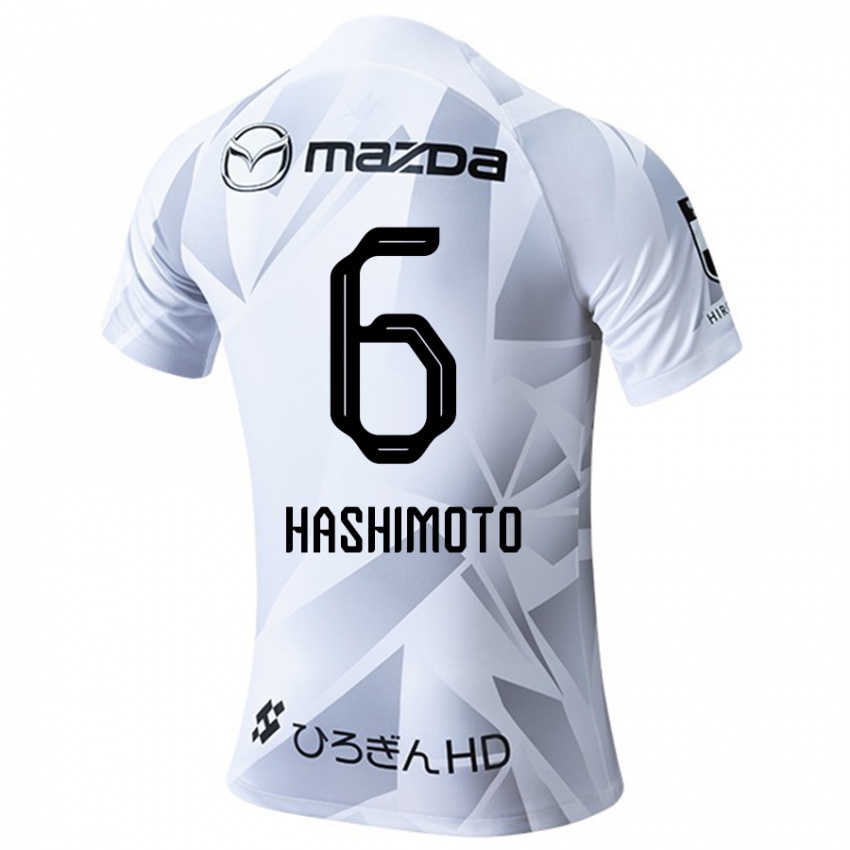 Férfi Hinata Hashimoto #6 Fehér Szürke Fekete Idegenbeli Jersey 2024/25 Mez Póló Ing