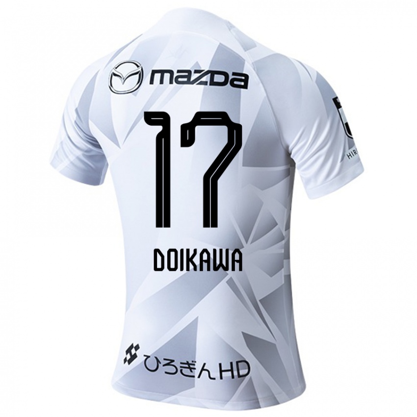 Férfi Haruto Doikawa #17 Fehér Szürke Fekete Idegenbeli Jersey 2024/25 Mez Póló Ing