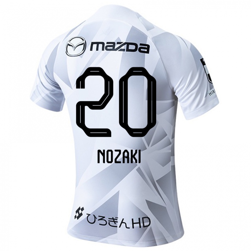 Férfi Kota Nozaki #20 Fehér Szürke Fekete Idegenbeli Jersey 2024/25 Mez Póló Ing