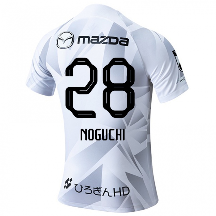 Férfi Rento Noguchi #28 Fehér Szürke Fekete Idegenbeli Jersey 2024/25 Mez Póló Ing