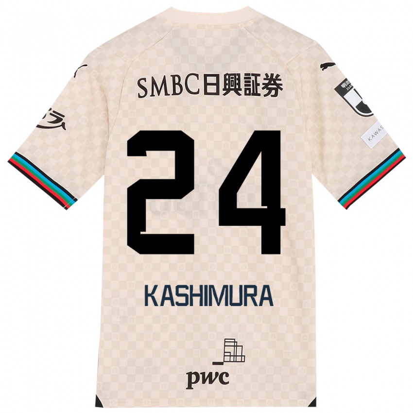 Férfi Ryota Kashimura #24 Fehér Szürke Idegenbeli Jersey 2024/25 Mez Póló Ing