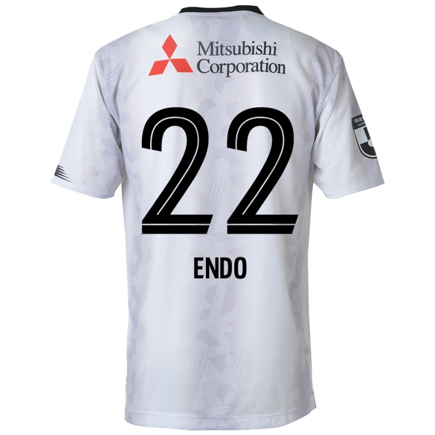 Férfi Keita Endo #22 Fehér Fekete Idegenbeli Jersey 2024/25 Mez Póló Ing