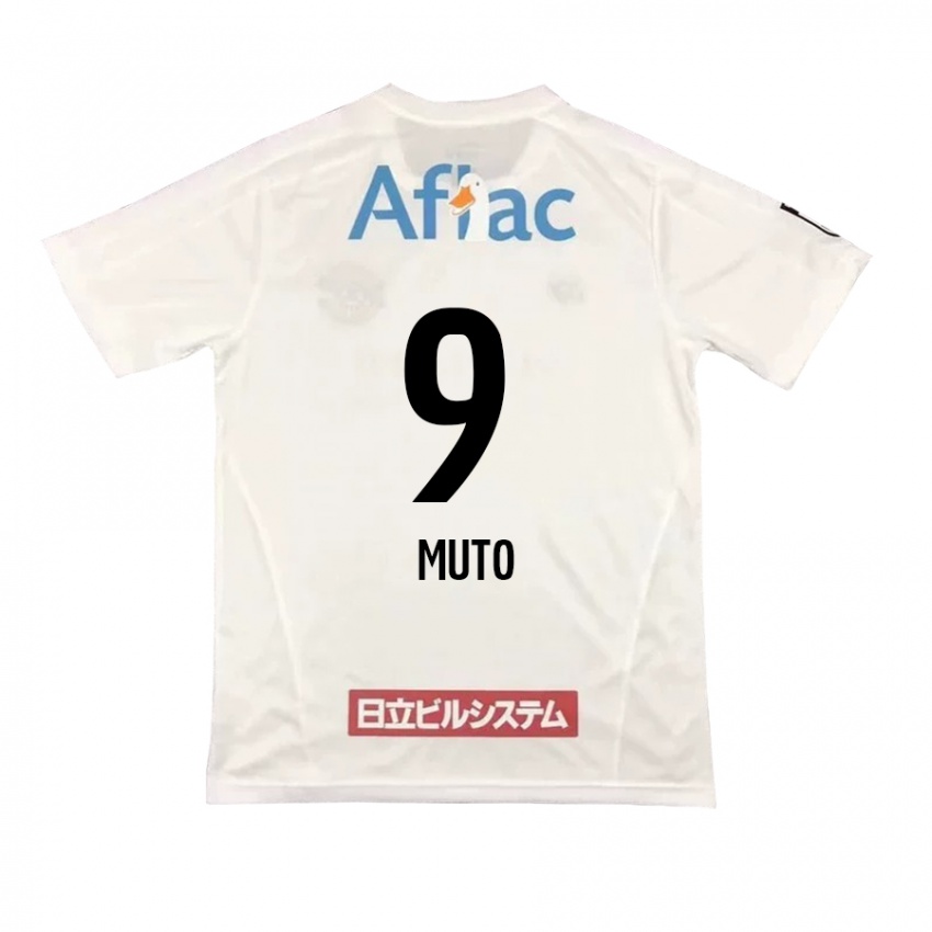 Férfi Yuki Muto #9 Fehér Fekete Idegenbeli Jersey 2024/25 Mez Póló Ing