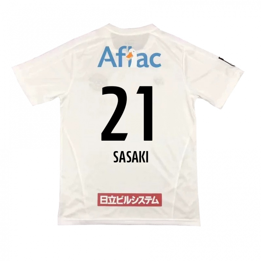 Férfi Masato Sasaki #21 Fehér Fekete Idegenbeli Jersey 2024/25 Mez Póló Ing