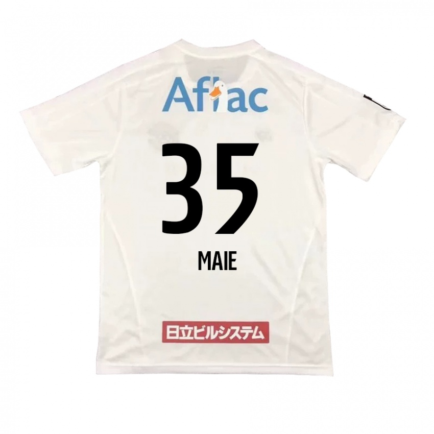 Férfi Hidetaka Maie #35 Fehér Fekete Idegenbeli Jersey 2024/25 Mez Póló Ing