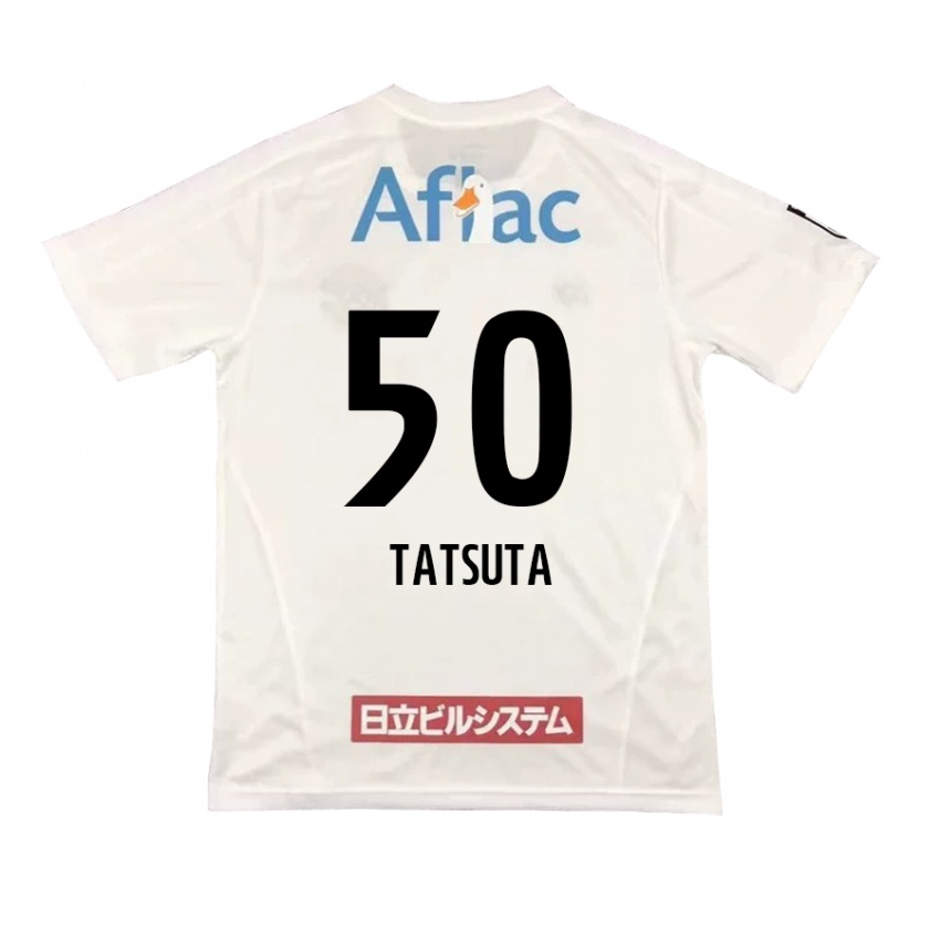 Férfi Yugo Tatsuta #50 Fehér Fekete Idegenbeli Jersey 2024/25 Mez Póló Ing