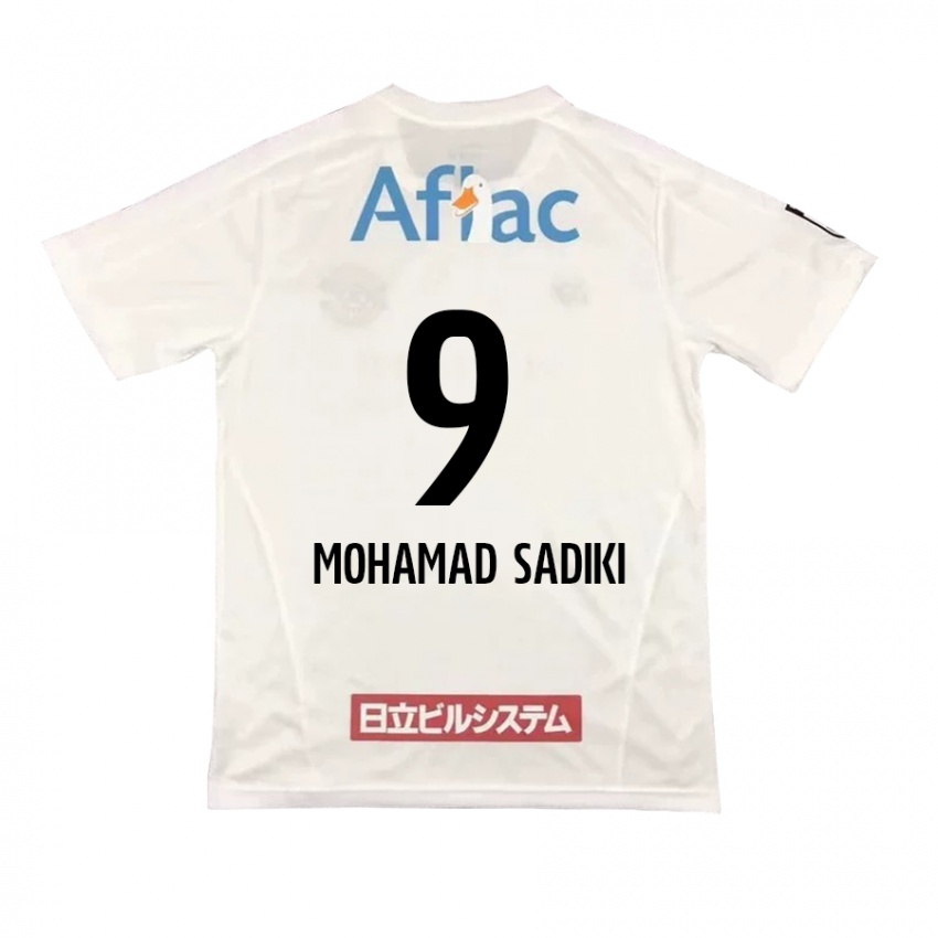 Férfi Wade Mohamad Sadiki #9 Fehér Fekete Idegenbeli Jersey 2024/25 Mez Póló Ing