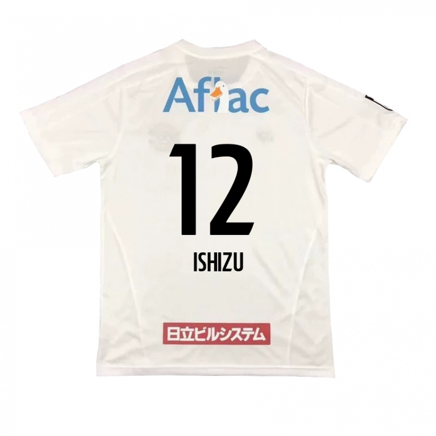 Férfi Kazuki Ishizu #12 Fehér Fekete Idegenbeli Jersey 2024/25 Mez Póló Ing