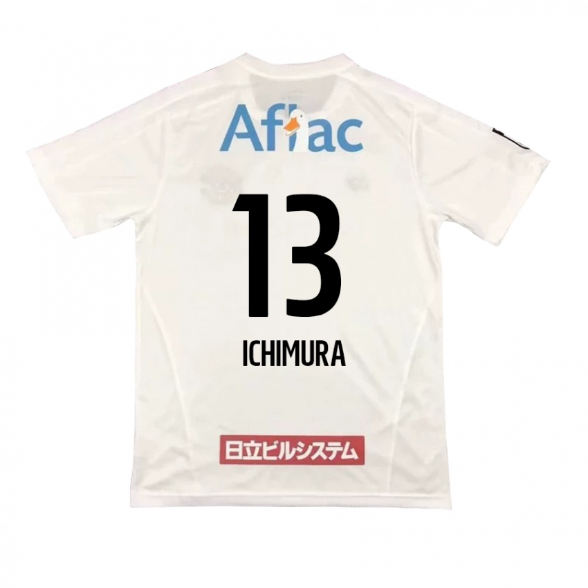 Férfi Ken Ichimura #13 Fehér Fekete Idegenbeli Jersey 2024/25 Mez Póló Ing