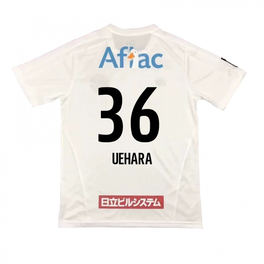 Férfi Reo Uehara #36 Fehér Fekete Idegenbeli Jersey 2024/25 Mez Póló Ing