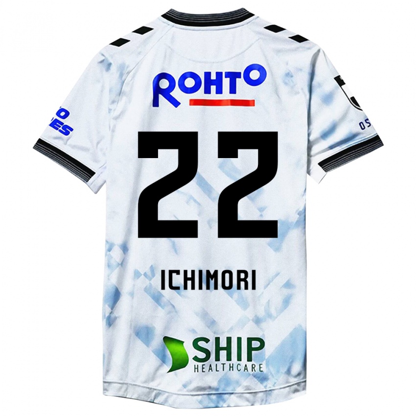 Férfi Jun Ichimori #22 Fehér Fekete Idegenbeli Jersey 2024/25 Mez Póló Ing