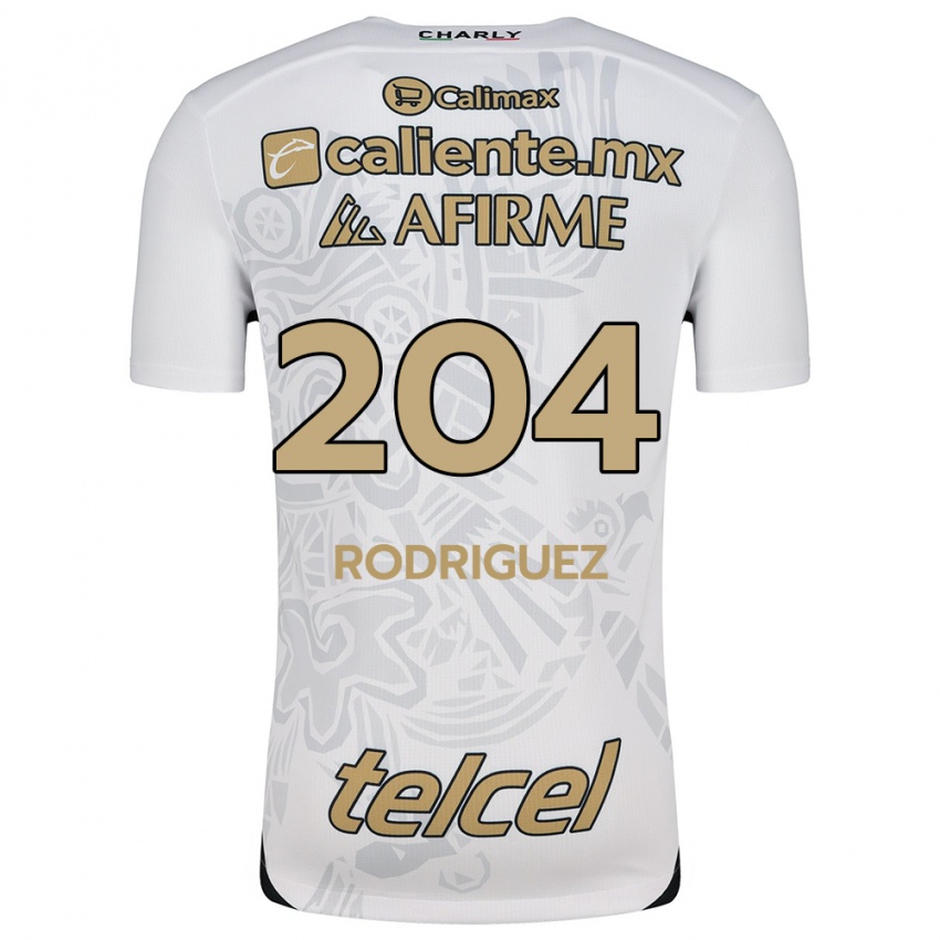 Férfi Jesús Rodríguez #204 Fehér Fekete Idegenbeli Jersey 2024/25 Mez Póló Ing