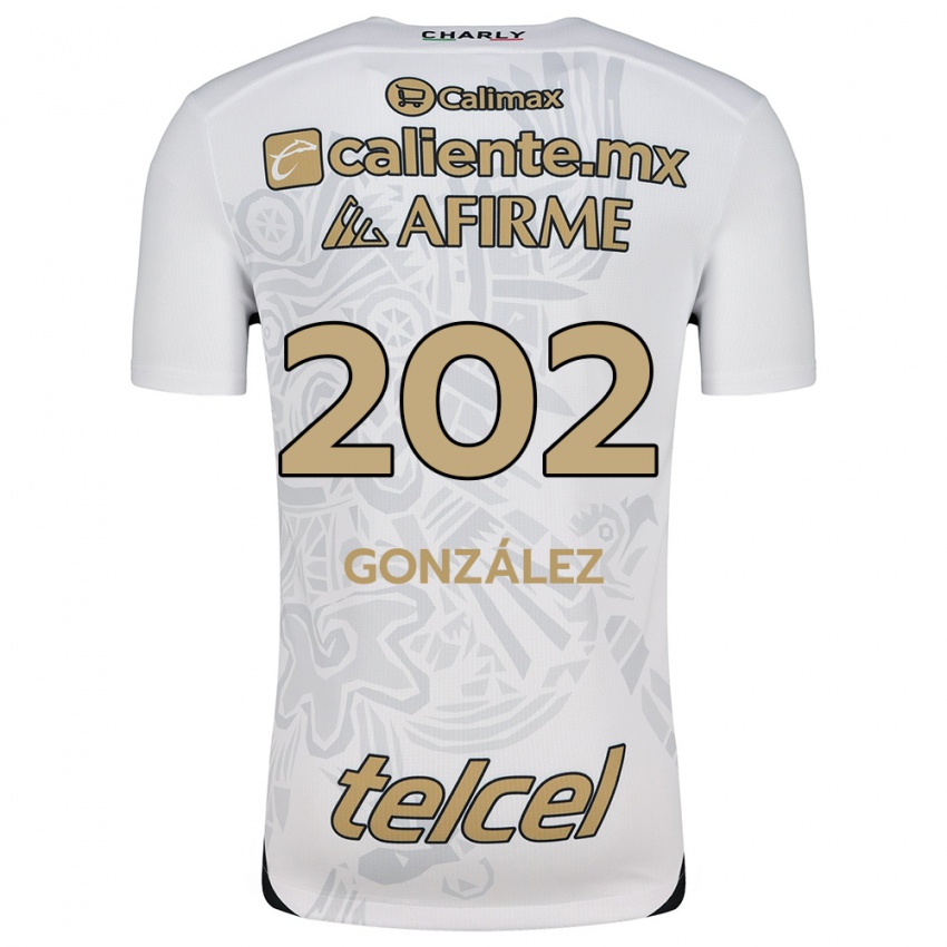 Férfi Joban González #202 Fehér Fekete Idegenbeli Jersey 2024/25 Mez Póló Ing