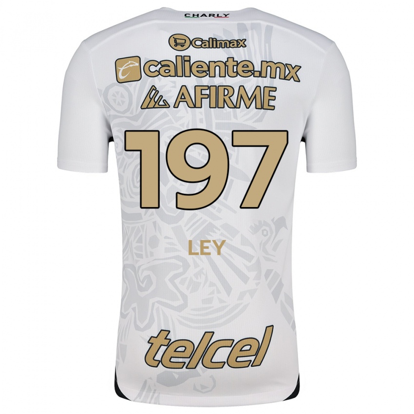 Férfi Emanuel Ley #197 Fehér Fekete Idegenbeli Jersey 2024/25 Mez Póló Ing