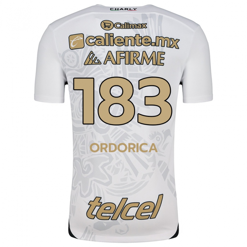 Férfi Brandon Ordorica #183 Fehér Fekete Idegenbeli Jersey 2024/25 Mez Póló Ing