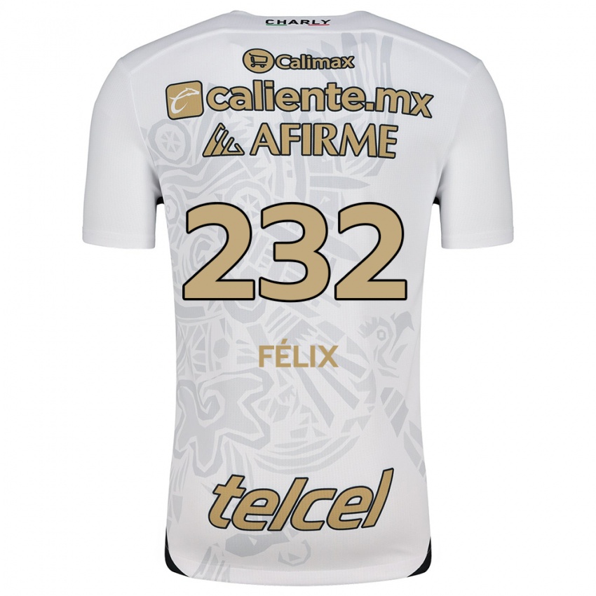 Férfi Erick Félix #232 Fehér Fekete Idegenbeli Jersey 2024/25 Mez Póló Ing