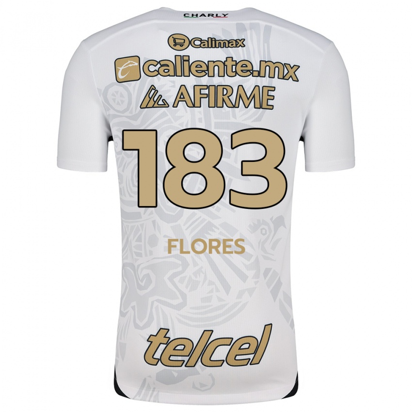 Férfi Abraham Flores #183 Fehér Fekete Idegenbeli Jersey 2024/25 Mez Póló Ing