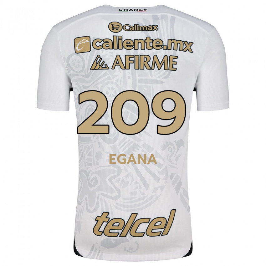 Férfi Arath Egaña #209 Fehér Fekete Idegenbeli Jersey 2024/25 Mez Póló Ing