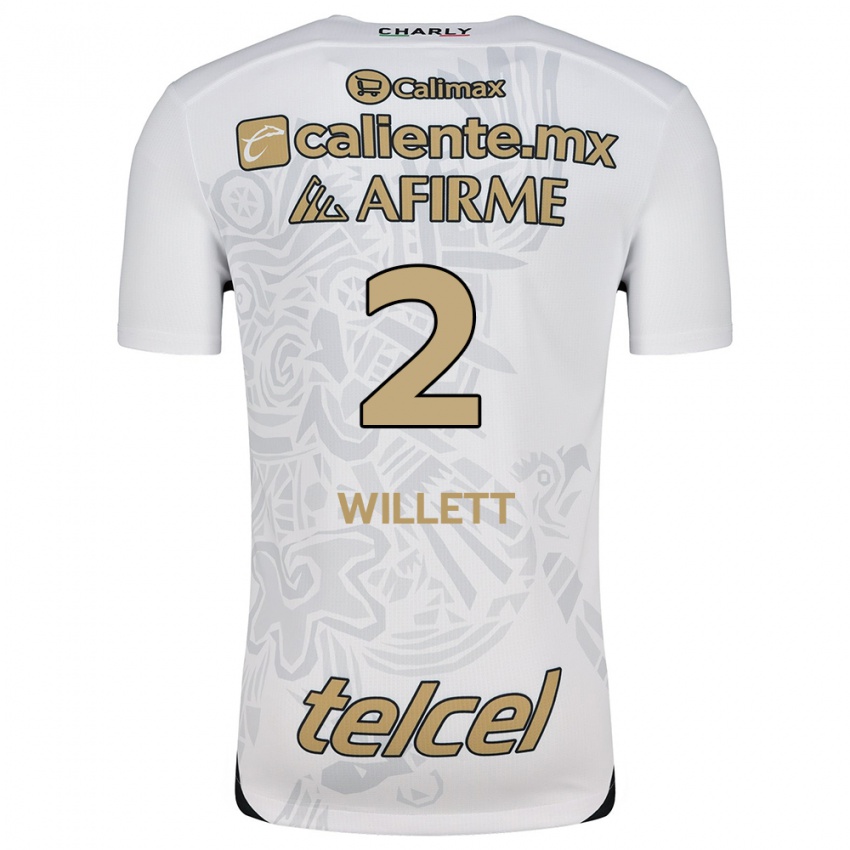 Férfi Adyson Willett #2 Fehér Fekete Idegenbeli Jersey 2024/25 Mez Póló Ing