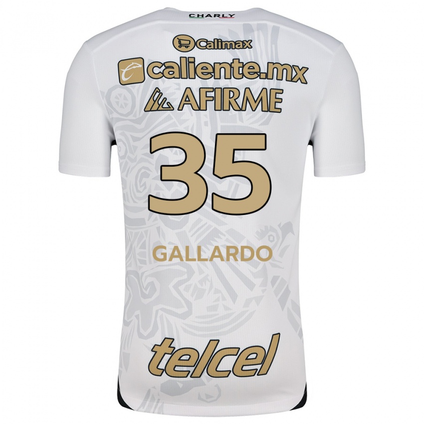 Férfi Gloriaisabel Gallardo #35 Fehér Fekete Idegenbeli Jersey 2024/25 Mez Póló Ing