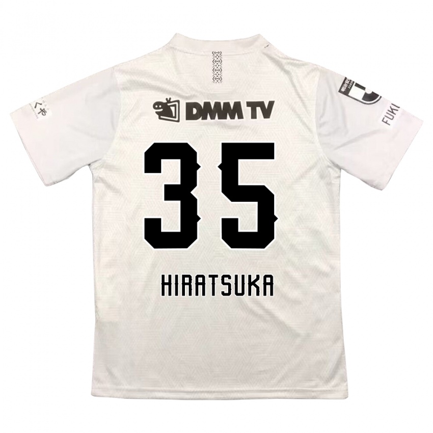 Férfi Yuto Hiratsuka #35 Szürke Fekete Idegenbeli Jersey 2024/25 Mez Póló Ing