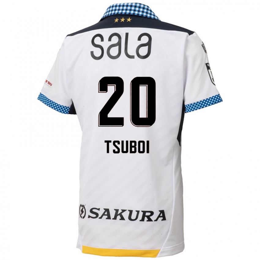 Férfi Yuya Tsuboi #20 Fehér Fekete Idegenbeli Jersey 2024/25 Mez Póló Ing