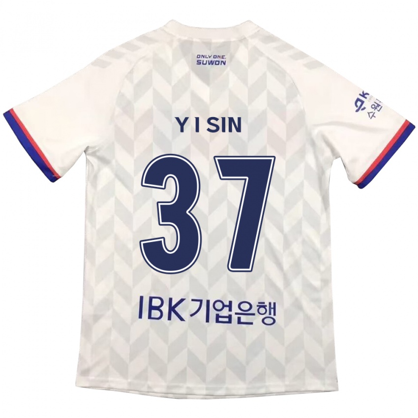 Férfi Il-Yeon Sin #37 Fehér Kék Idegenbeli Jersey 2024/25 Mez Póló Ing