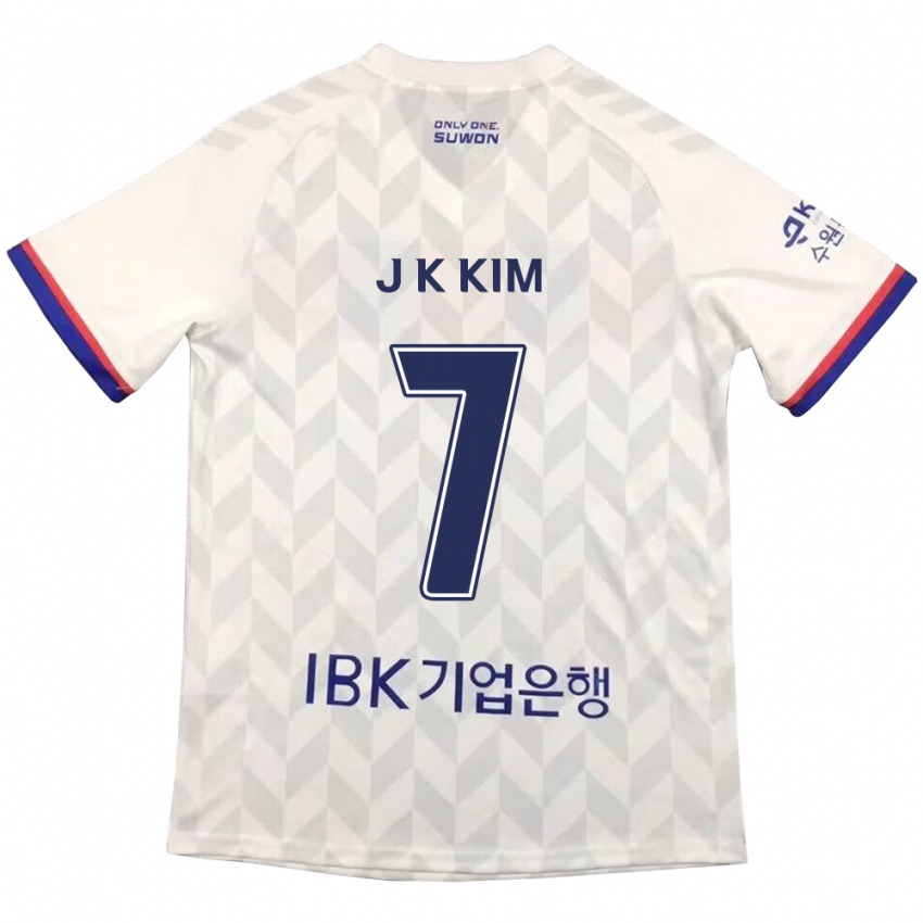 Férfi Ki-Jun Kim #7 Fehér Kék Idegenbeli Jersey 2024/25 Mez Póló Ing