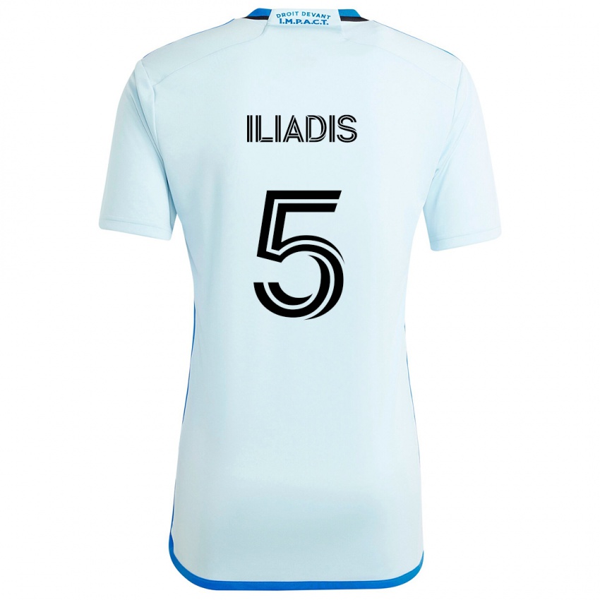 Férfi Ilias Iliadis #5 Jégkék Idegenbeli Jersey 2024/25 Mez Póló Ing