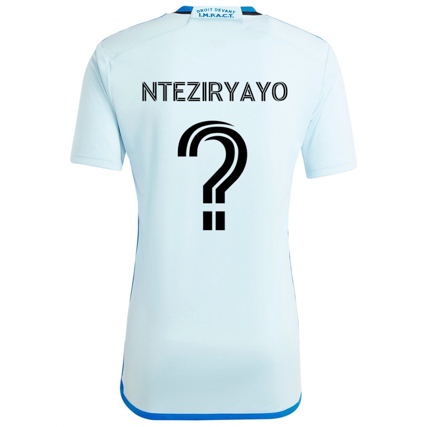 Férfi Josh Nteziryayo #0 Jégkék Idegenbeli Jersey 2024/25 Mez Póló Ing