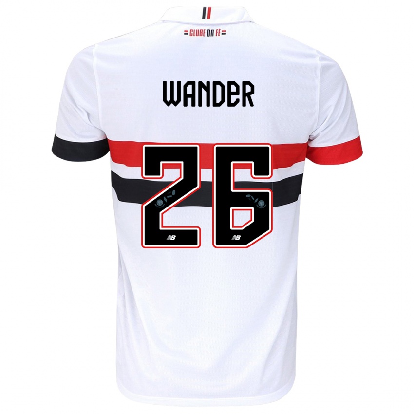 Női Talles Wander #26 Fehér Piros Fekete Hazai Jersey 2024/25 Mez Póló Ing