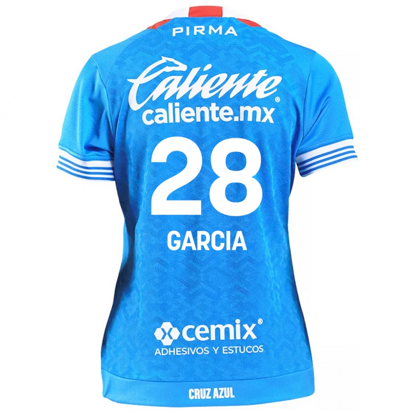 Női Ana Garcia #28 Égszínkék Hazai Jersey 2024/25 Mez Póló Ing