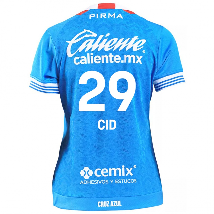 Női Claudia Cid #29 Égszínkék Hazai Jersey 2024/25 Mez Póló Ing