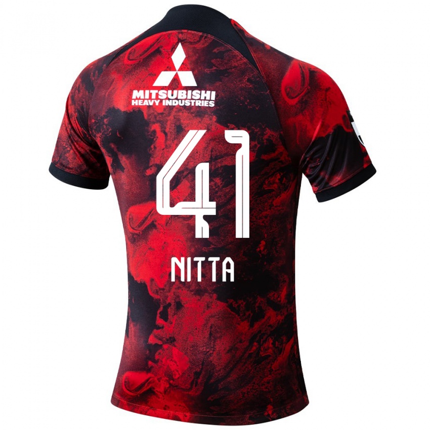 Női Rio Nitta #41 Piros Fekete Hazai Jersey 2024/25 Mez Póló Ing