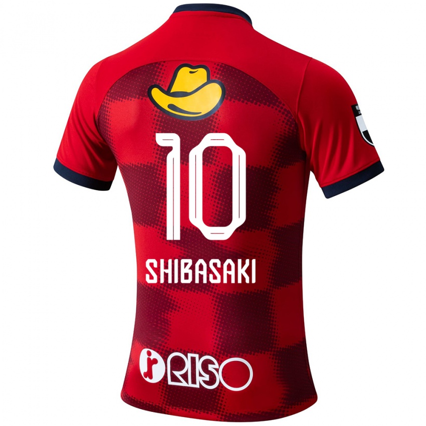 Női Gaku Shibasaki #10 Piros Kék Fehér Hazai Jersey 2024/25 Mez Póló Ing