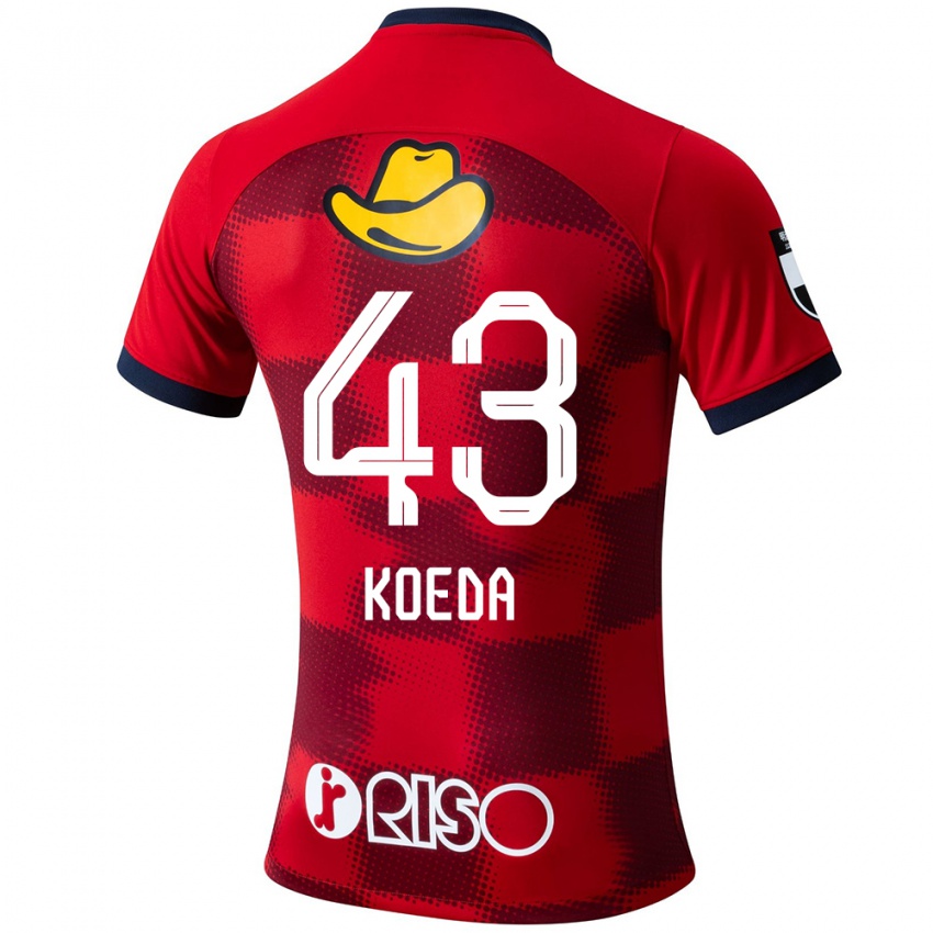 Női Gemma Koeda #43 Piros Kék Fehér Hazai Jersey 2024/25 Mez Póló Ing