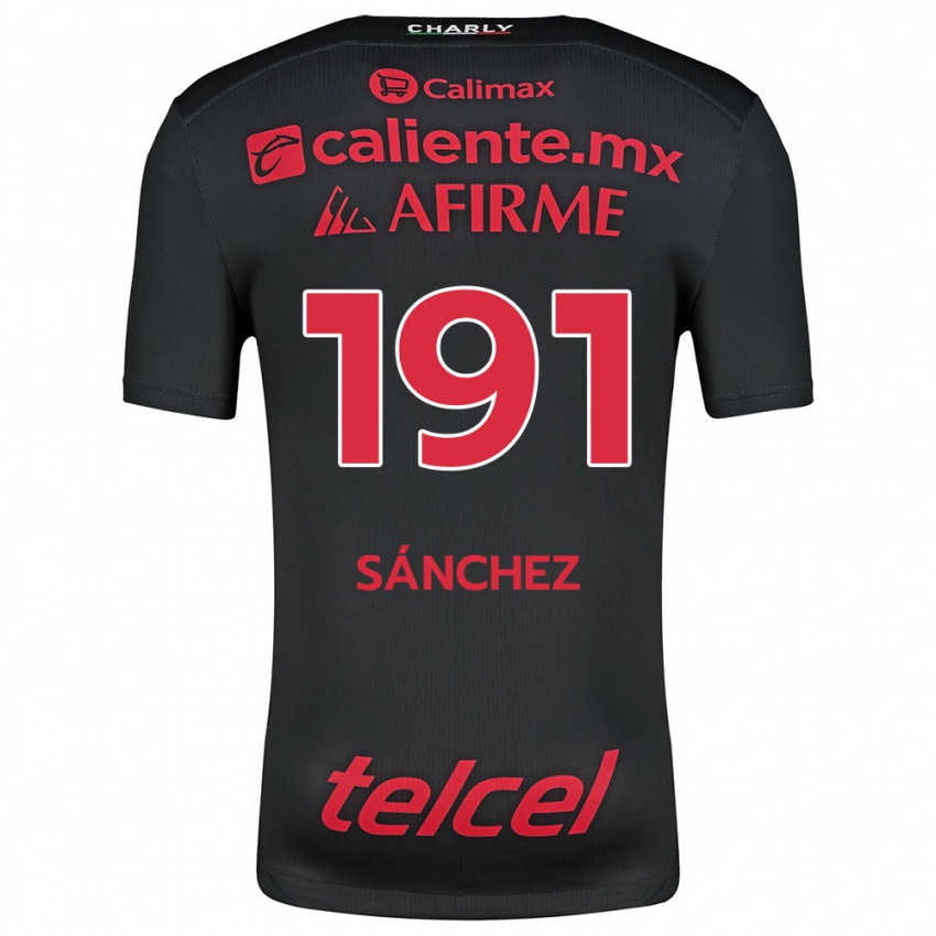 Női Diego Sánchez #191 Fekete Piros Hazai Jersey 2024/25 Mez Póló Ing