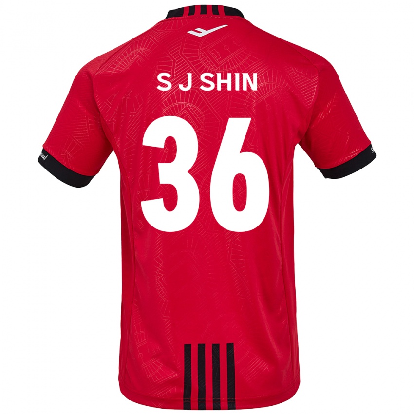 Női Ji-Seop Shin #36 Piros Fekete Hazai Jersey 2024/25 Mez Póló Ing