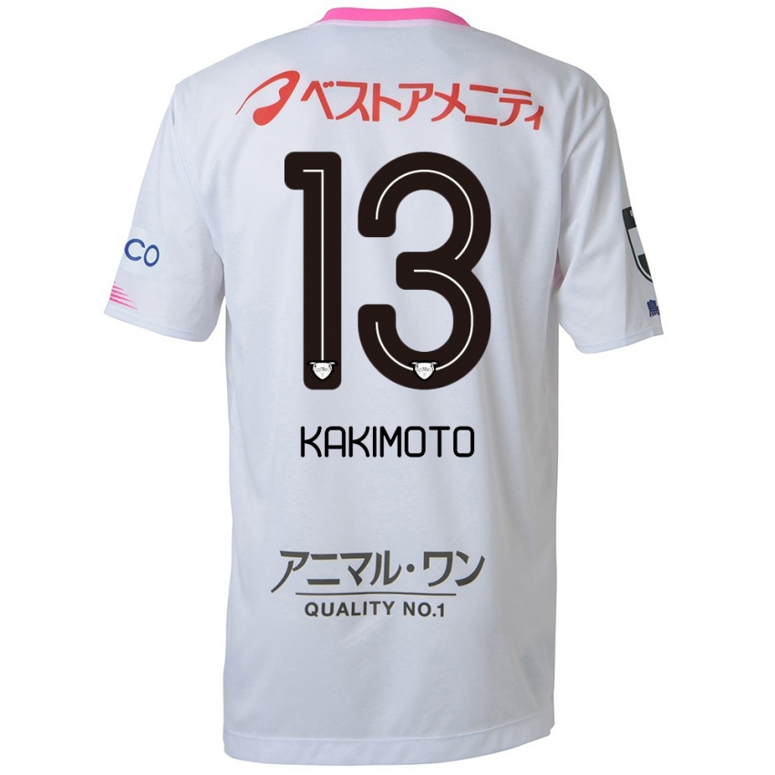 Női Yuto Kakimoto #13 Fehér Kék Rózsaszín Idegenbeli Jersey 2024/25 Mez Póló Ing