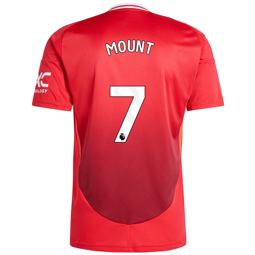 Gyermek Mason Mount #7 Élénkpiros Hazai Jersey 2024/25 Mez Póló Ing