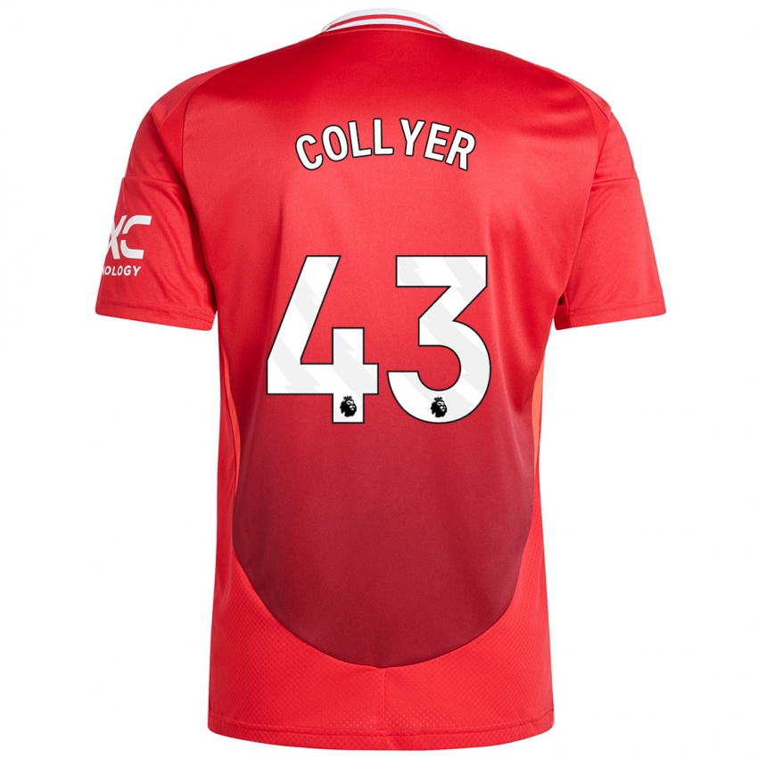 Gyermek Toby Collyer #43 Élénkpiros Hazai Jersey 2024/25 Mez Póló Ing