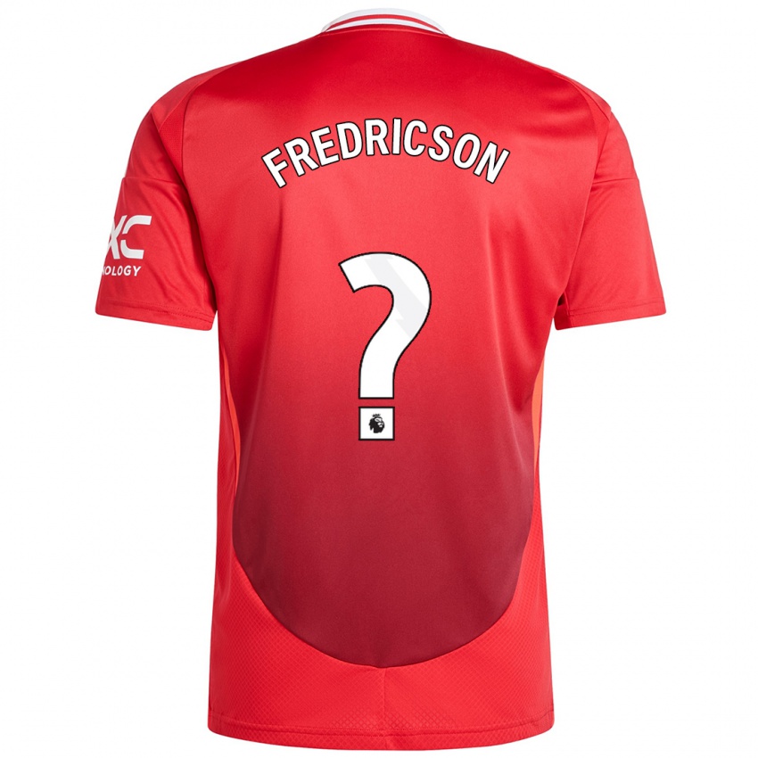 Gyermek Tyler Fredricson #0 Élénkpiros Hazai Jersey 2024/25 Mez Póló Ing