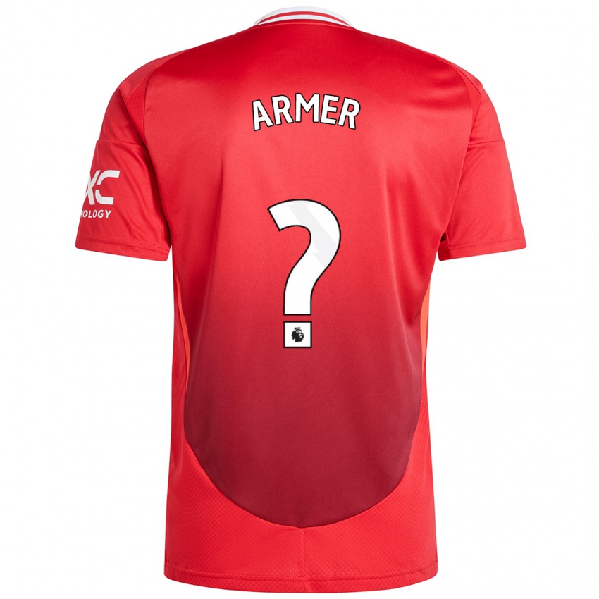 Gyermek Daniel Armer #0 Élénkpiros Hazai Jersey 2024/25 Mez Póló Ing