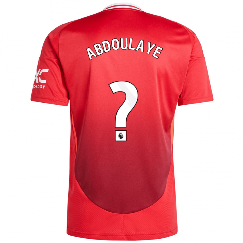 Gyermek Douka Abdoulaye #0 Élénkpiros Hazai Jersey 2024/25 Mez Póló Ing