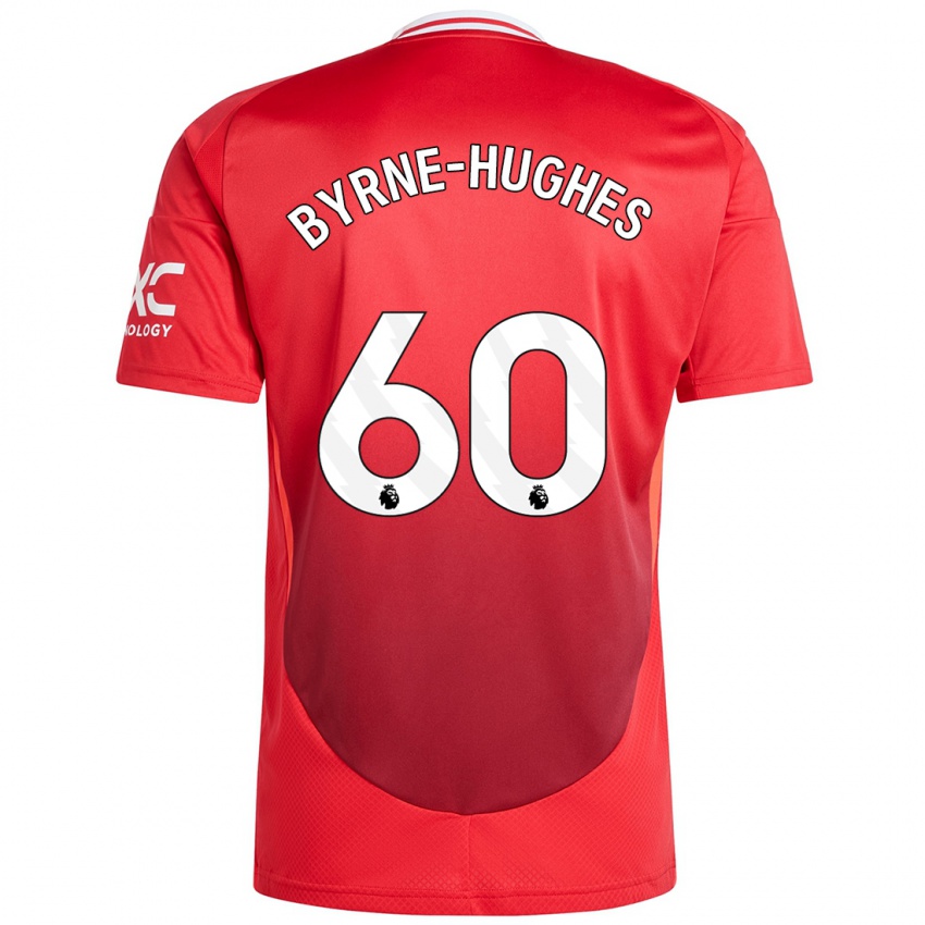 Gyermek Cameron Byrne-Hughes #60 Élénkpiros Hazai Jersey 2024/25 Mez Póló Ing