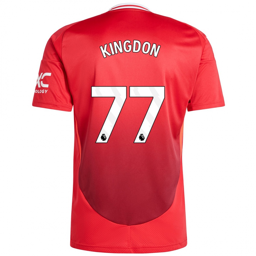 Gyermek Jack Kingdon #77 Élénkpiros Hazai Jersey 2024/25 Mez Póló Ing