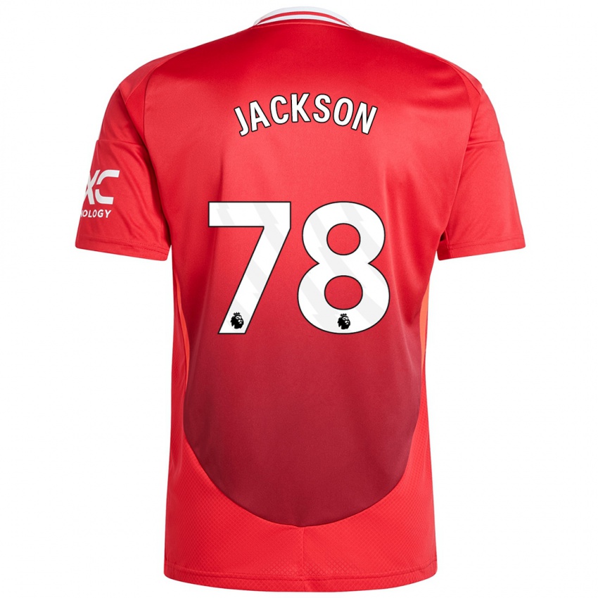 Gyermek Louis Jackson #78 Élénkpiros Hazai Jersey 2024/25 Mez Póló Ing