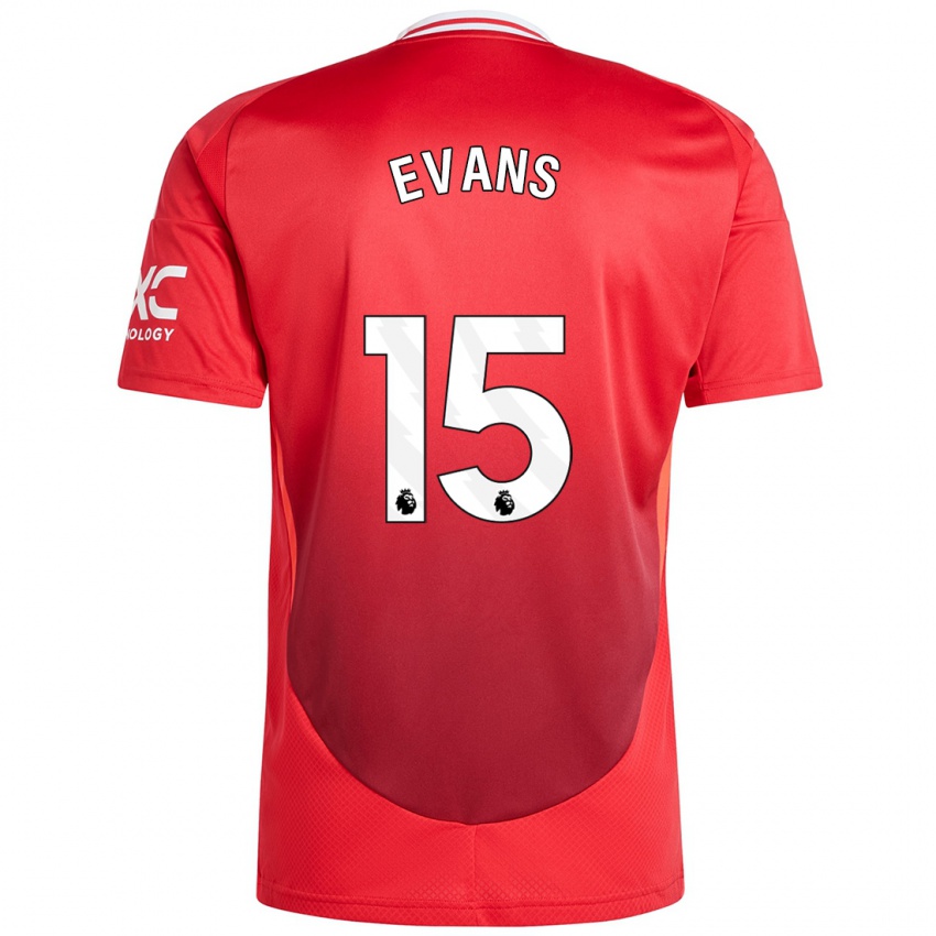 Gyermek Gemma Evans #15 Élénkpiros Hazai Jersey 2024/25 Mez Póló Ing