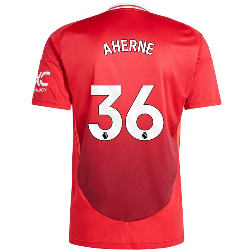 Gyermek Alyssa Aherne #36 Élénkpiros Hazai Jersey 2024/25 Mez Póló Ing