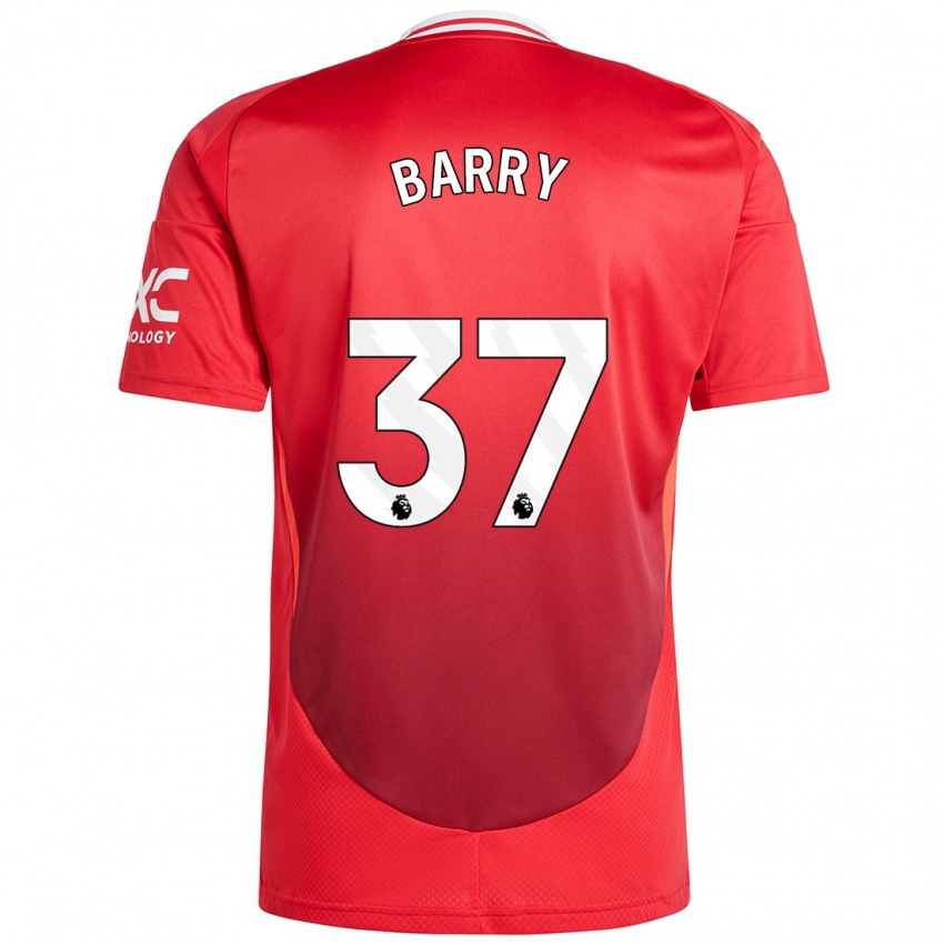 Gyermek Keira Barry #37 Élénkpiros Hazai Jersey 2024/25 Mez Póló Ing